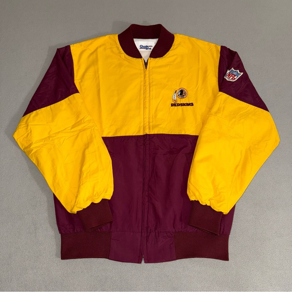 Vintage Chalk Line Washington Redskins Bomber Jacket Size M NFL USA Made 80s